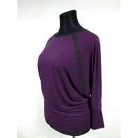 Bluzka Agnes - nietoperz z błyszczącymi lamówkami